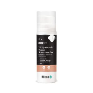 The Derma Co Derma Co 1% Hyaluronic Tinted Sunscreen SPF 60 Gel - 50G