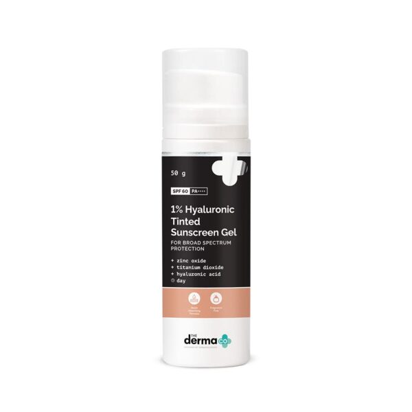 The Derma Co Derma Co 1% Hyaluronic Tinted Sunscreen SPF 60 Gel - 50G