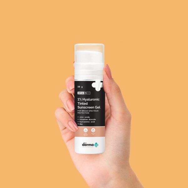 The Derma Co Derma Co 1% Hyaluronic Tinted Sunscreen SPF 60 Gel - 50G - Image 2