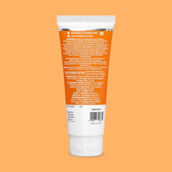 The Derma Co 1% Hyaluronic Long Lasting Sunscreen SPF 50 PA++++ - Image 2
