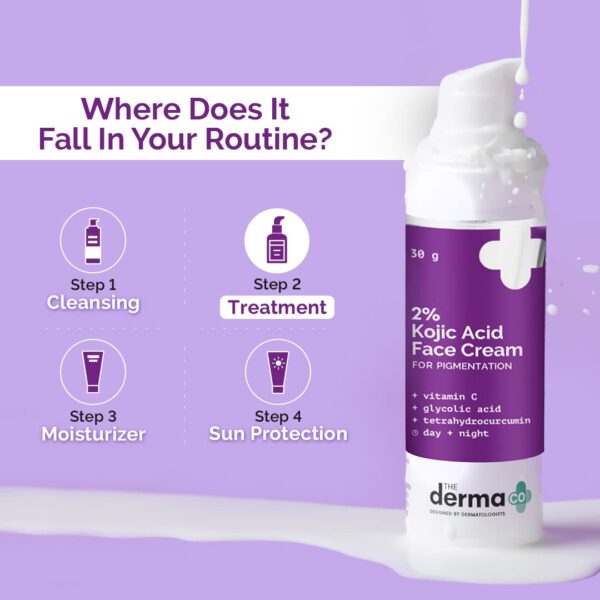 The Derma Co Lightening 2% Kojic Acid Face Cream - 30G - Image 2