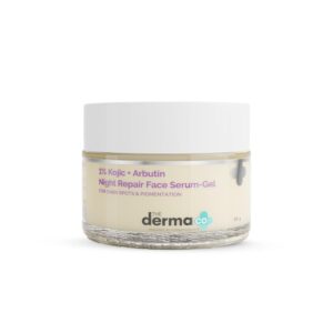 The Derma Co 1% Kojic + Arbutin Night Repair Face Serum-Gel  - 50g