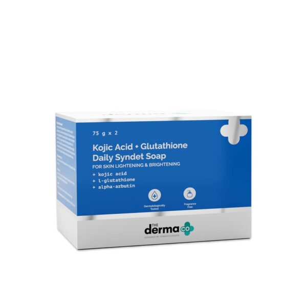 The Derma Co Kojic Acid + Glutathione Syndet Soap  75 G X 2 - Image 2