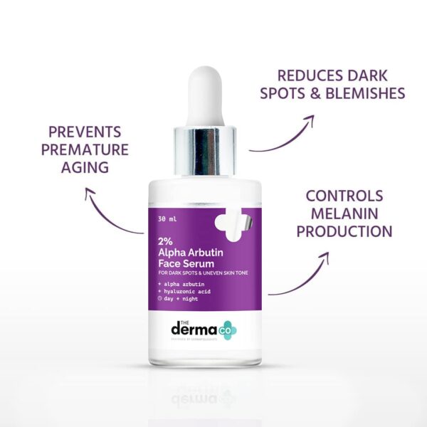 The Derma Co 2% Alpha Arbutin Face Serum - 30ml - Image 3