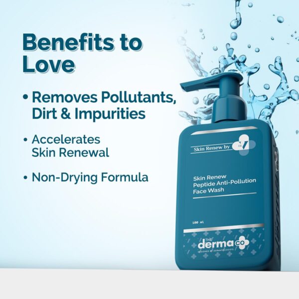 The Derma Co. X Dr.V Skin Renew Peptide Anti-Pollution Face Wash With Peptides & Niacinamide-100ML - Image 4