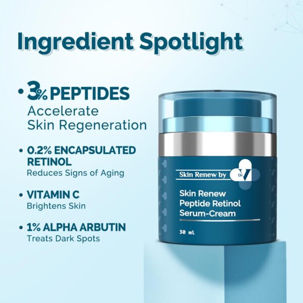 The Derma Co. x Dr.V Skin Renew Peptide Retinol Serum-Cream with Peptide & Retinol-30ml - Image 3