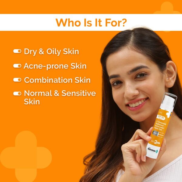 The Derma Co C-Cinamide Sunscreen Aqua Gel SPF 50 PA++++ - Image 4