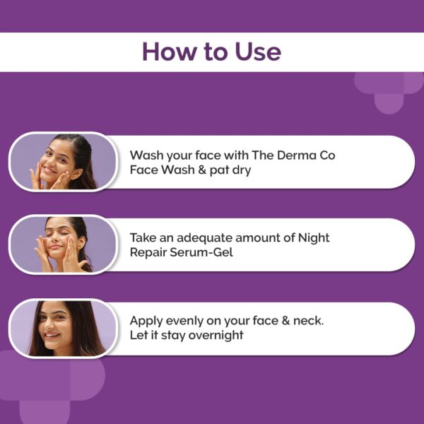The Derma Co 1% Kojic + Arbutin Night Repair Face Serum-Gel  - 50g - Image 5