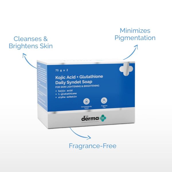 The Derma Co Kojic Acid + Glutathione Syndet Soap  75 G X 2 - Image 3