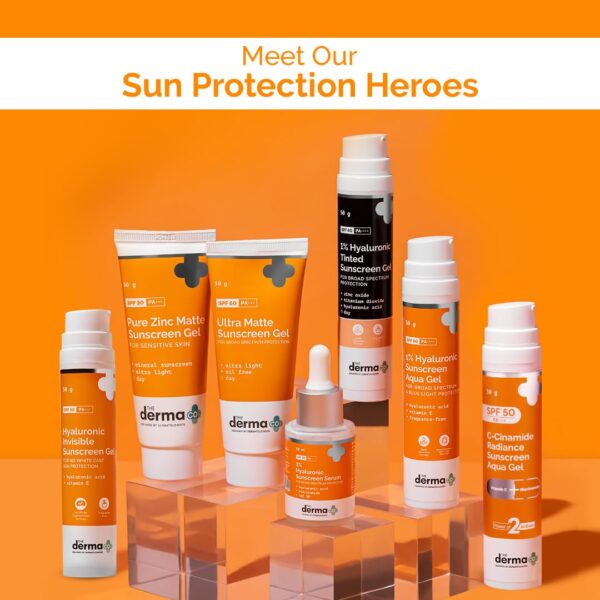 The Derma Co C-Cinamide Sunscreen Aqua Gel SPF 50 PA++++ - Image 9