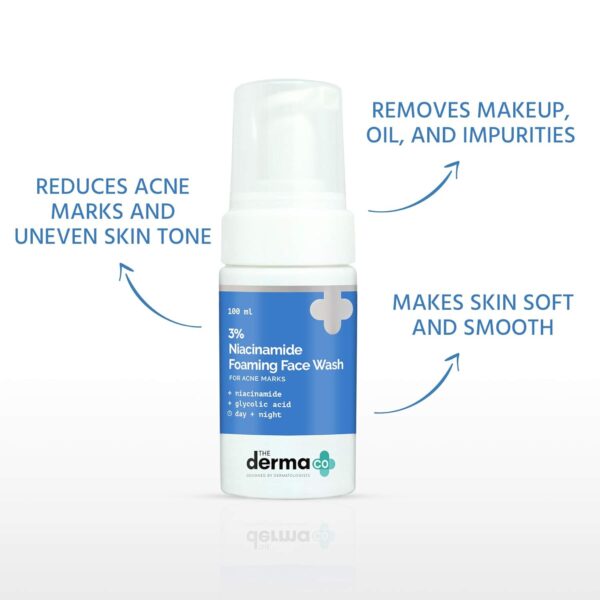 The Derma Co 3% Niacinamide Foaming Face Wash for Acne Marks - 100 ml - Image 2