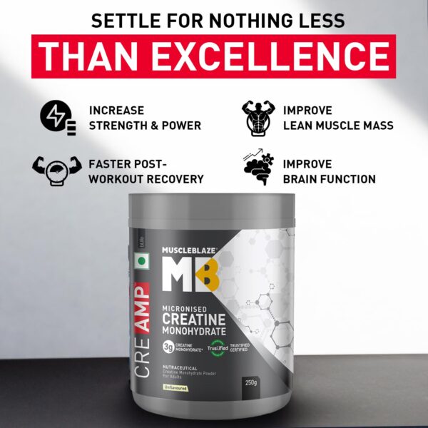 Muscleblaze Creatine Monohydrate CreAMP, 250G Citrus Blast - Image 8
