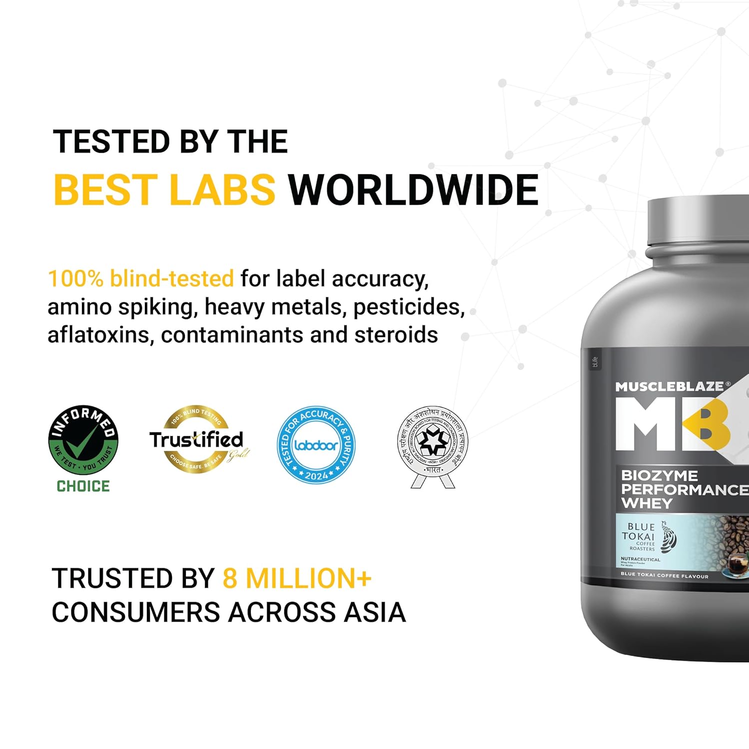 MuscleBlaze Biozyme Performance Whey Protein 2 kg (4.4 lb) Blue Tonkai - Image 5