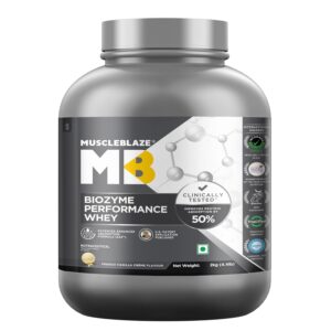 MuscleBlaze Biozyme Performance Whey Protein 2 kg (4.4 lb) Vanilla Cream