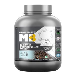 MuscleBlaze Biozyme Performance Whey Protein 2 kg (4.4 lb) Blue Tonkai