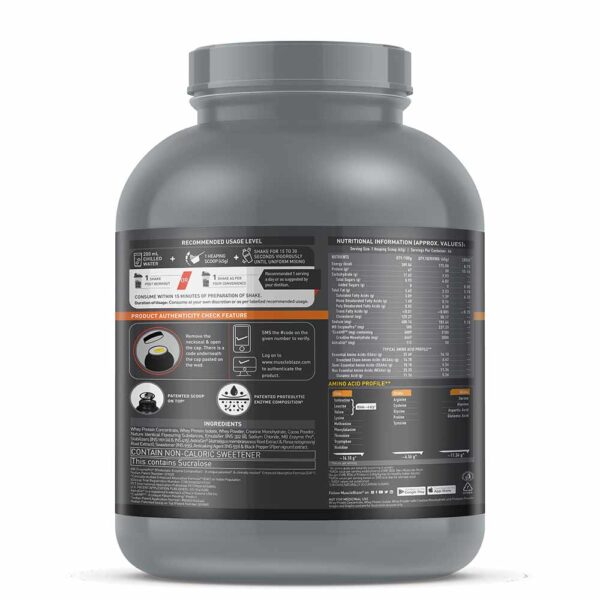 MuscleBlaze Biozyme Whey PR, 2 kg, Chocolate Fudge - Image 8