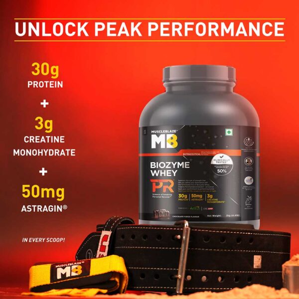 MuscleBlaze Biozyme Whey PR, 2 kg, Chocolate Fudge - Image 2