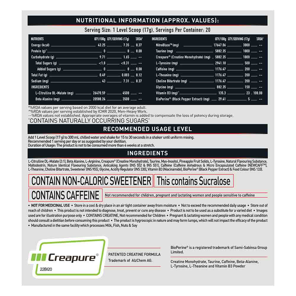 MuscleBlaze Pre Workout WrathX, 340 g, Cola Frost - Image 10