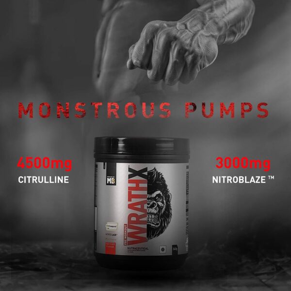 MuscleBlaze Pre Workout WrathX, 340 g, Fruit Fury - Image 2