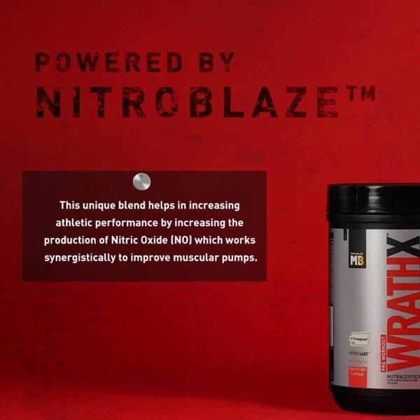 MuscleBlaze Pre Workout WrathX, 340 g, Fruit Fury - Image 4
