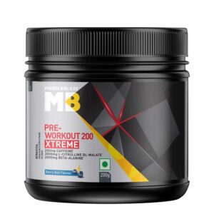MuscleBlaze PRE Workout 200 Xtreme, 200 g, Berry Bolt