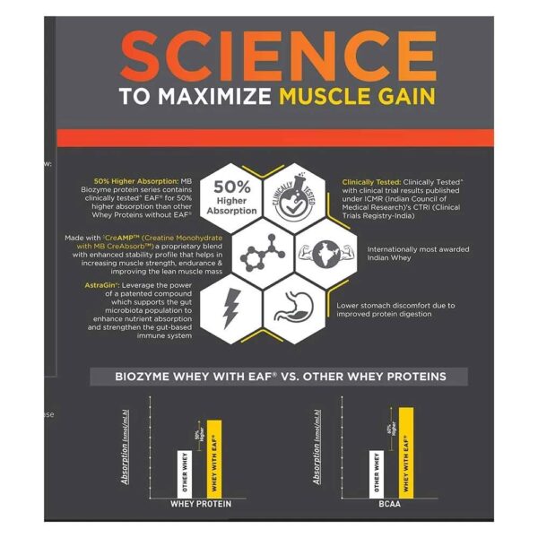 MuscleBlaze Biozyme Whey PR, 2 kg, Molten Chocolate Cake - Image 12