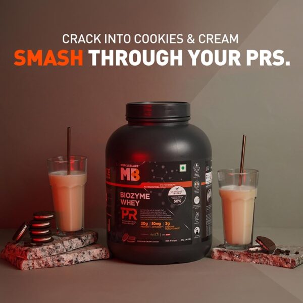 MuscleBlaze Biozyme Whey PR, 2 kg, Cookies & Cream - Image 4