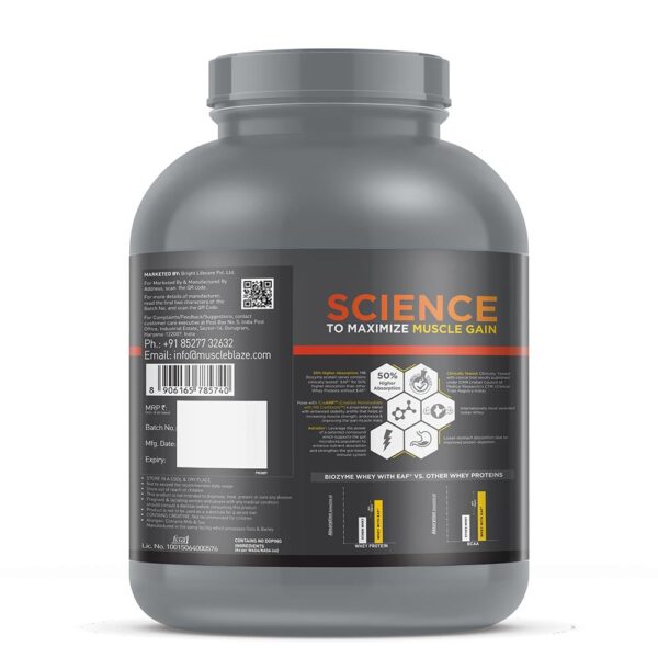 MuscleBlaze Biozyme Whey PR, 2 kg, Cookies & Cream - Image 12