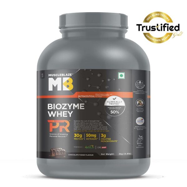 MuscleBlaze Biozyme Whey PR, 2 kg, Chocolate Fudge