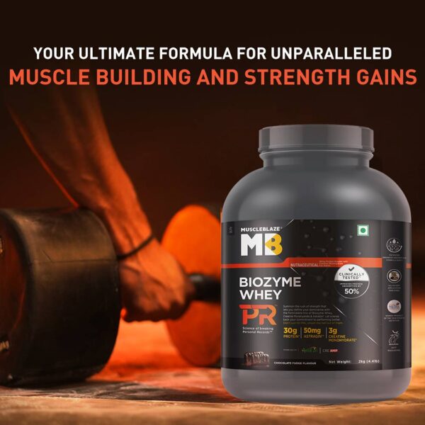 MuscleBlaze Biozyme Whey PR, 2 kg, Chocolate Fudge - Image 6