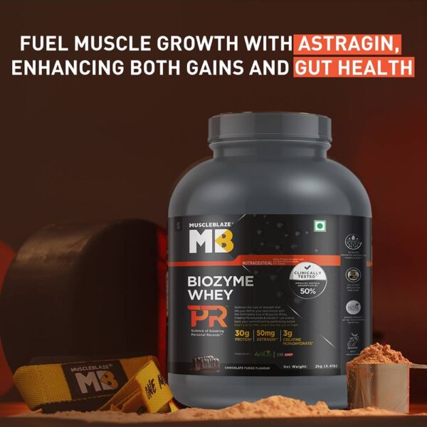 MuscleBlaze Biozyme Whey PR, 2 kg, Chocolate Fudge - Image 4