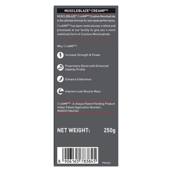 Muscleblaze Creatine Monohydrate CreAMP, 250G Citrus Blast - Image 14