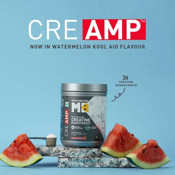 Muscleblaze Creatine Monohydrate CreAMP, 250 g Watermelon Kool Aid - Image 3