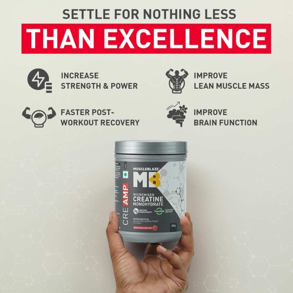 Muscleblaze Creatine Monohydrate CreAMP, 250 g Watermelon Kool Aid - Image 6