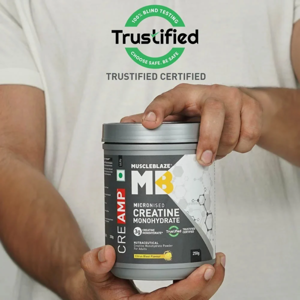 Muscleblaze Creatine Monohydrate CreAMP, 250G Citrus Blast - Image 2