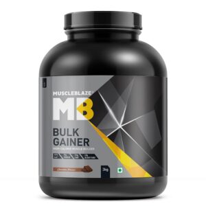 MuscleBlaze Bulk Gainer Mass Gainer with Creatine, 3 kg, Chocolate