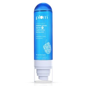 Plum 1% Marine Spring Water Replenishing Toning Mist Spray with Amino Acids | Hydrates, Cools & Revitalizes | with Active Minerals | On-the-go Soothing Face Mist | Face Toner...